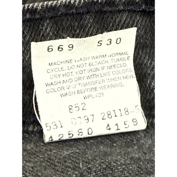 Levi's  Men's 560 Jeans Orange Tab Black Loose Fit Tapered Leg 90s USA 32 x 29 - Picture 10 of 10